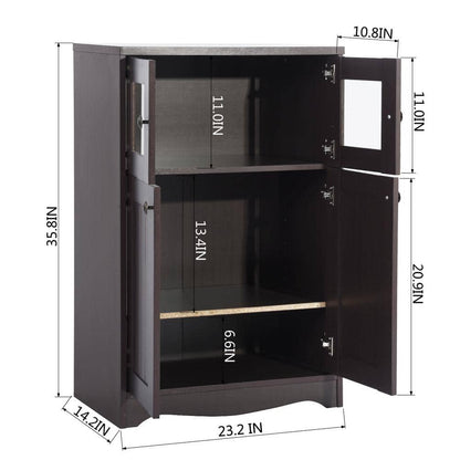 Set of 21, THANOES 35.8 in. H Storage Cabinet with Ample Storage