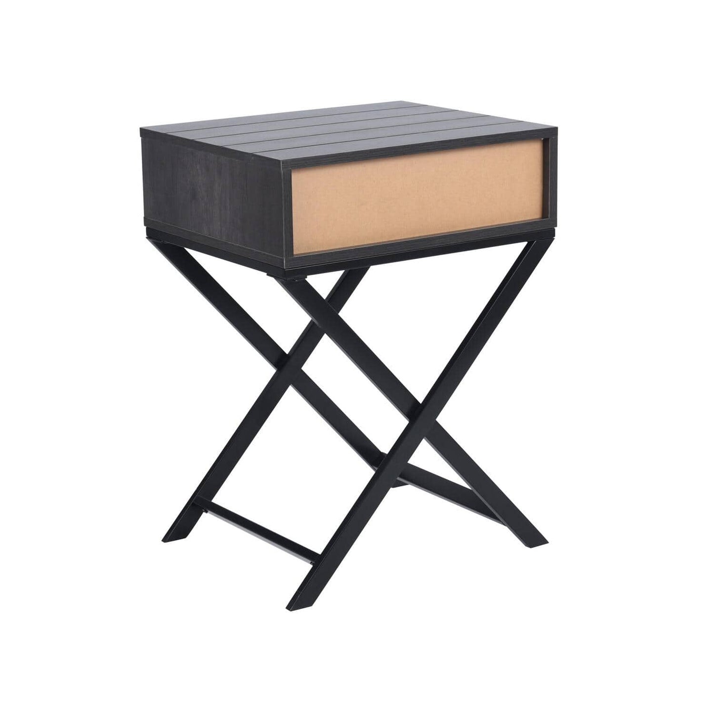 Set of 22, Pizarro 18.9 in. Black Rectangular MDF End Table with Drawer