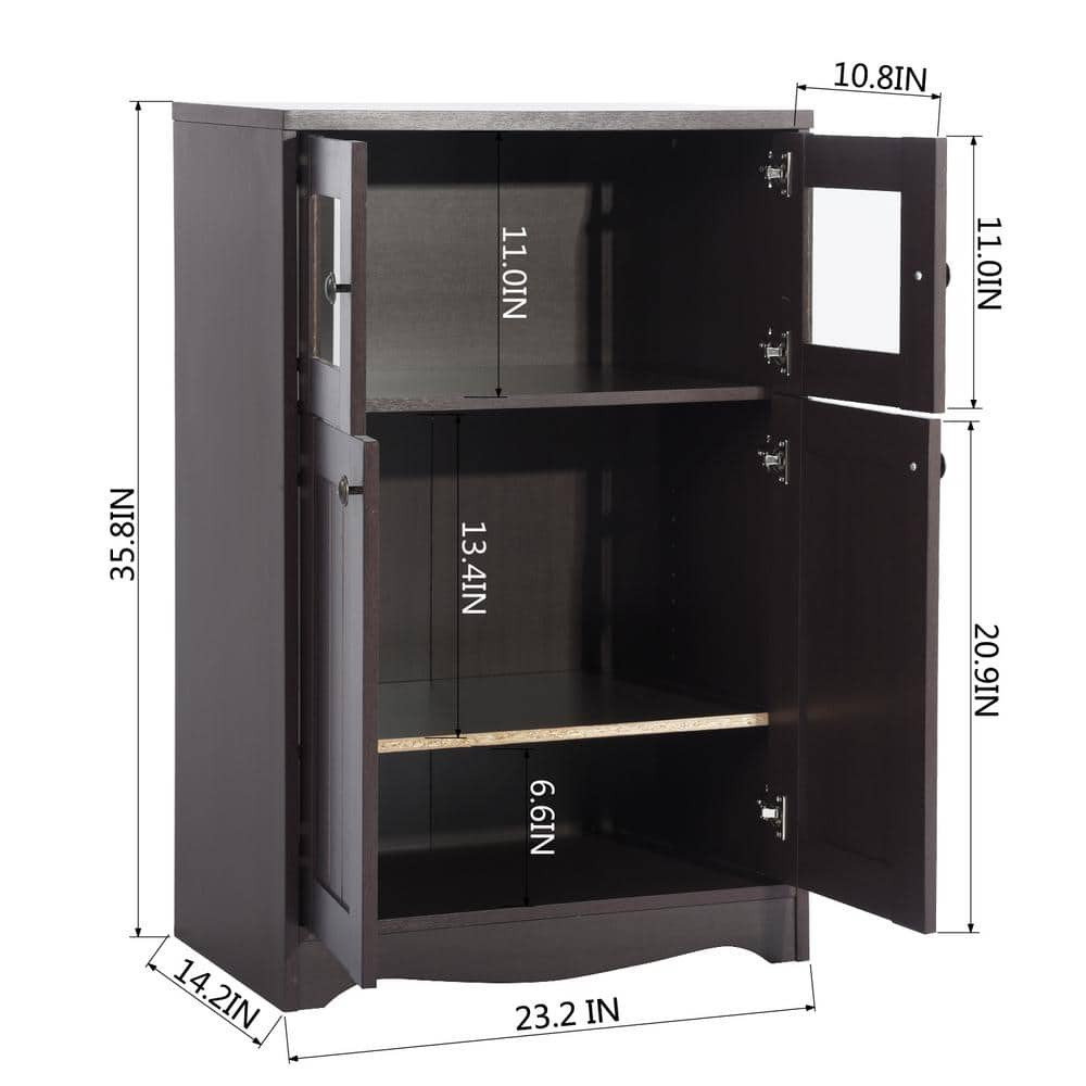 THANOES 35.8 in. H Storage Cabinet with Ample Storage