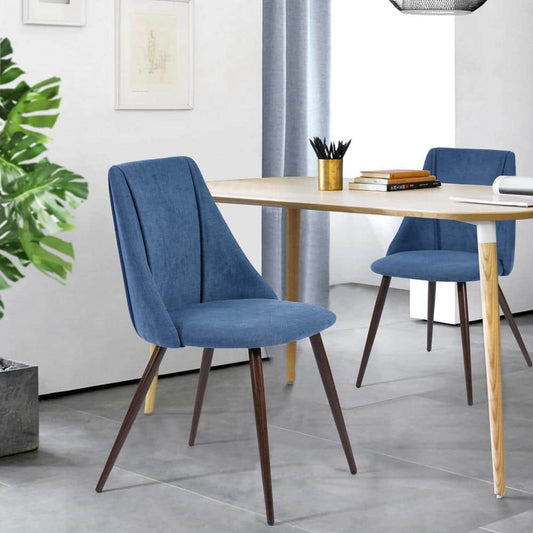 Set of 22, Smeg Dining Chair - Velvet Dark Blue with