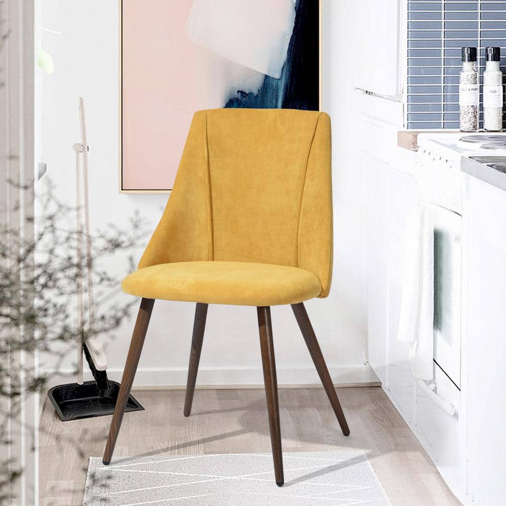 Set of 22, Smeg Dining Chair - Velvet Yellow