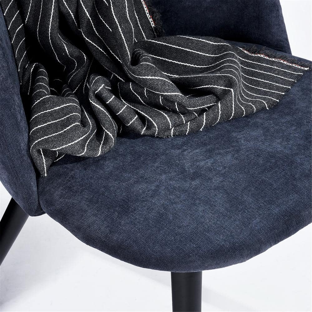 Set of 24, Zomba Dining Chair - Velvet Blue with Black Paintting Leg