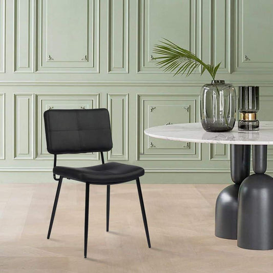 Set of 30, Karomi Black Faux Leather Upholstered Dining Chairs