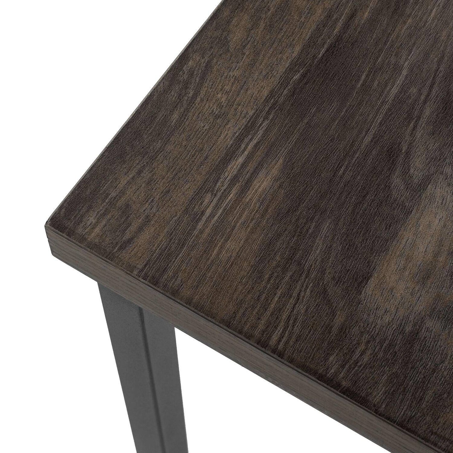Set of 14, ZEN Computer Desk 47.2 in. W Brown Metal Frame MDF Wood
