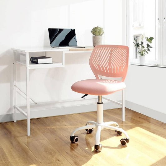Set of 39, Carnation Pink Middle Back Mesh Seat Swivel Task Chair with Adjustable Height