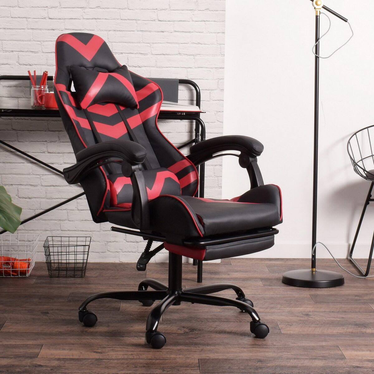 Attic Black Red Ergonomic Video Gaming Chair
