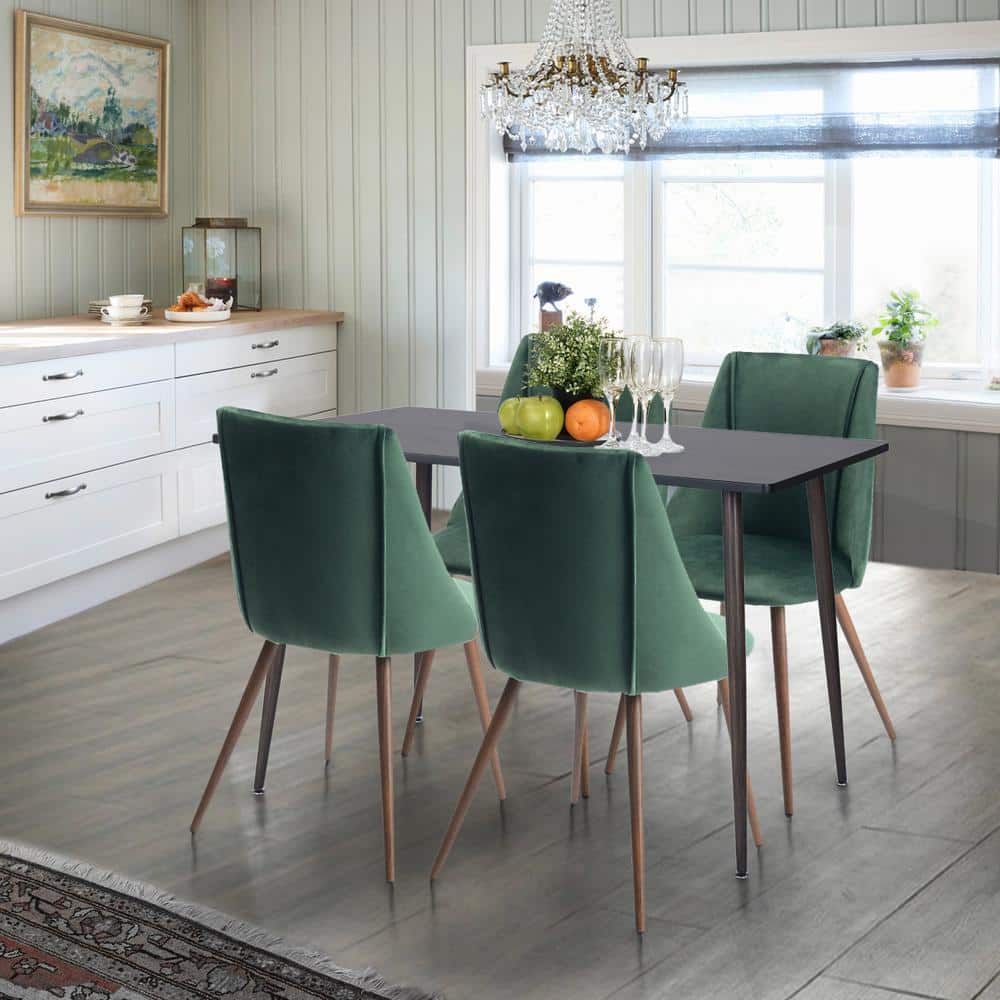 Set of 22, Smeg Dining Chair - Velvet Dark Green