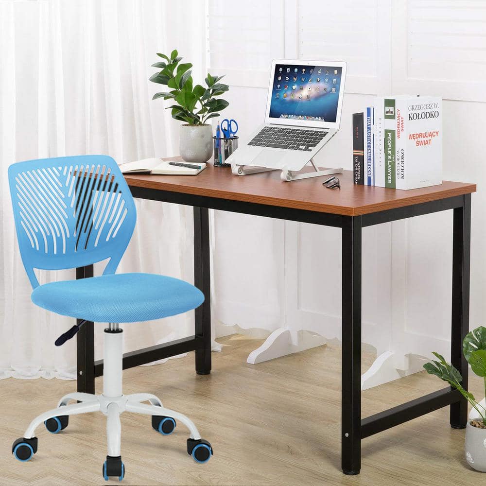 Set of 39, Carnation Blue Middle Back Mesh Seat Swivel Task Chair with Adjustable Height