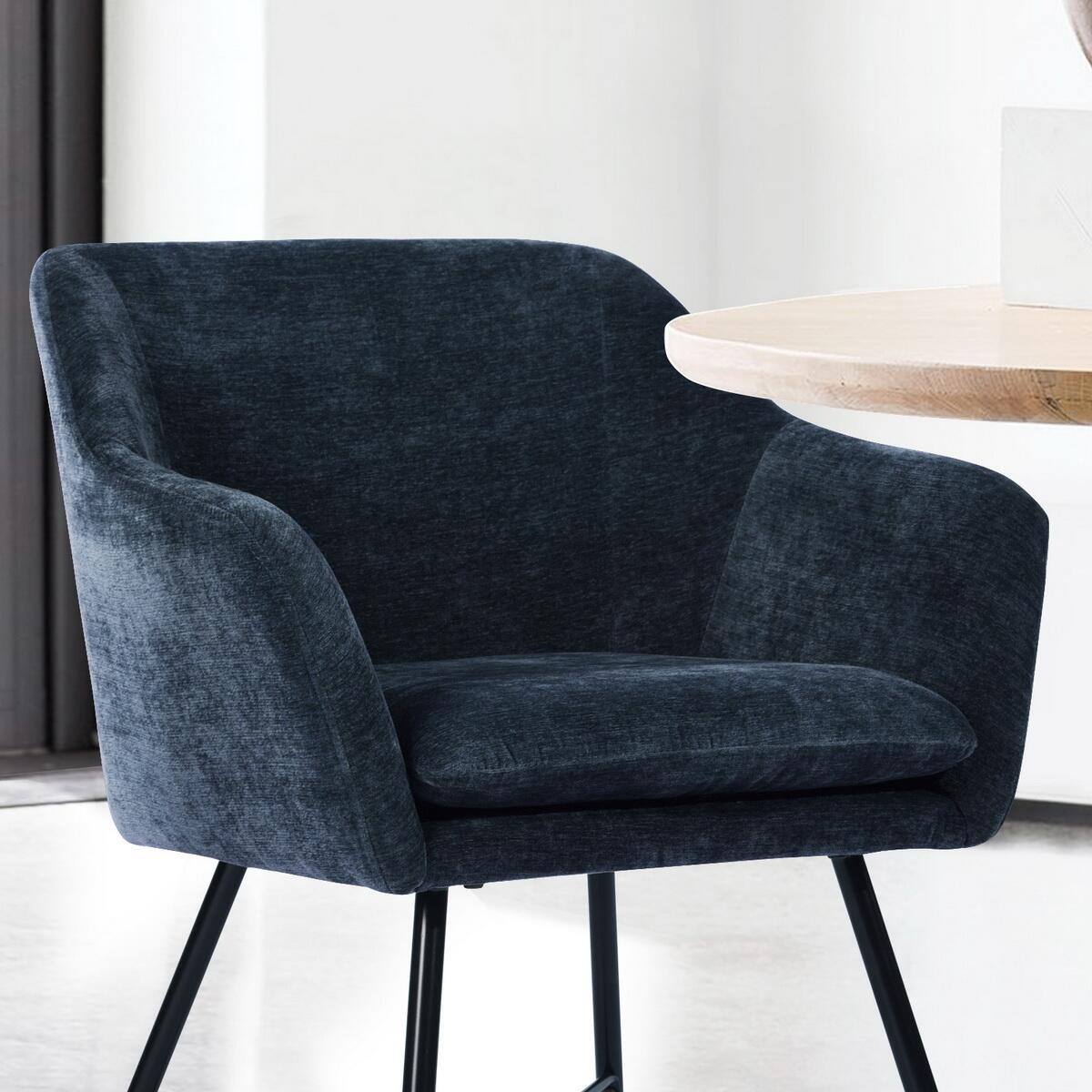 Set of 12, Rekik Dark Blue Armchair