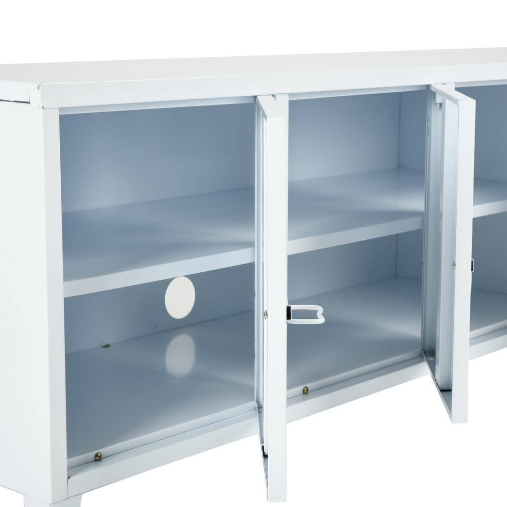 Set of 12, MATAPOURI HD-MATAPOURI White Accent Cabinet with 3-Door Metal File Locker