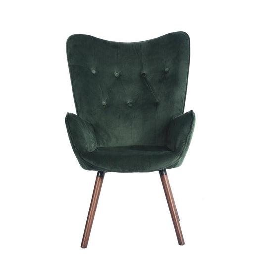 Kas Green Velvet Tufted Leisure Arm Chair