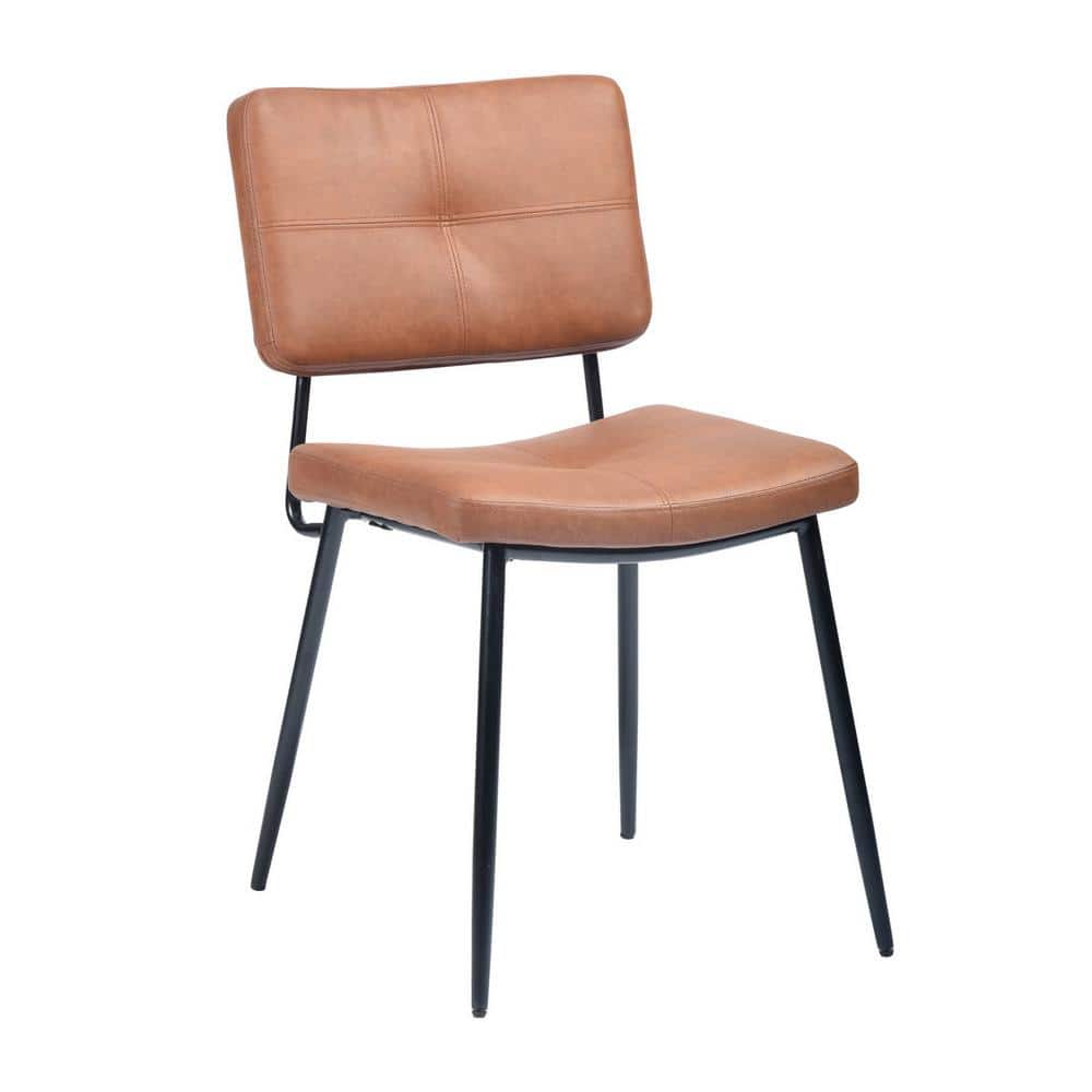 Set of 30, Karomi Brown Faux Leather Upholstered Side Dining Chairs