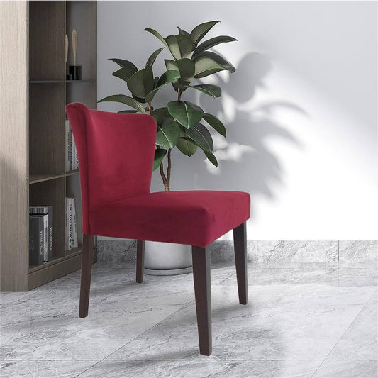 Set of 8, Cambodia Merlot Upholstered Solid Wood Dining Chair