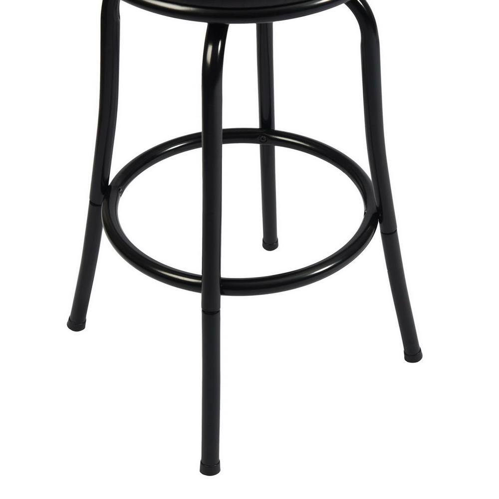 Set of 26, Bailan 29 in. Black High Back Metal Frame Swivel Bar Stool With Faux Leather Cushioned Seat