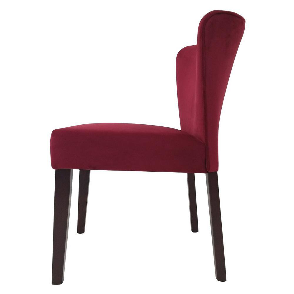 Cambodia Merlot Upholstered Solid Wood Dining Chair - set of 2