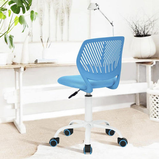 Set of 39, Carnation Blue Middle Back Mesh Seat Swivel Task Chair with Adjustable Height
