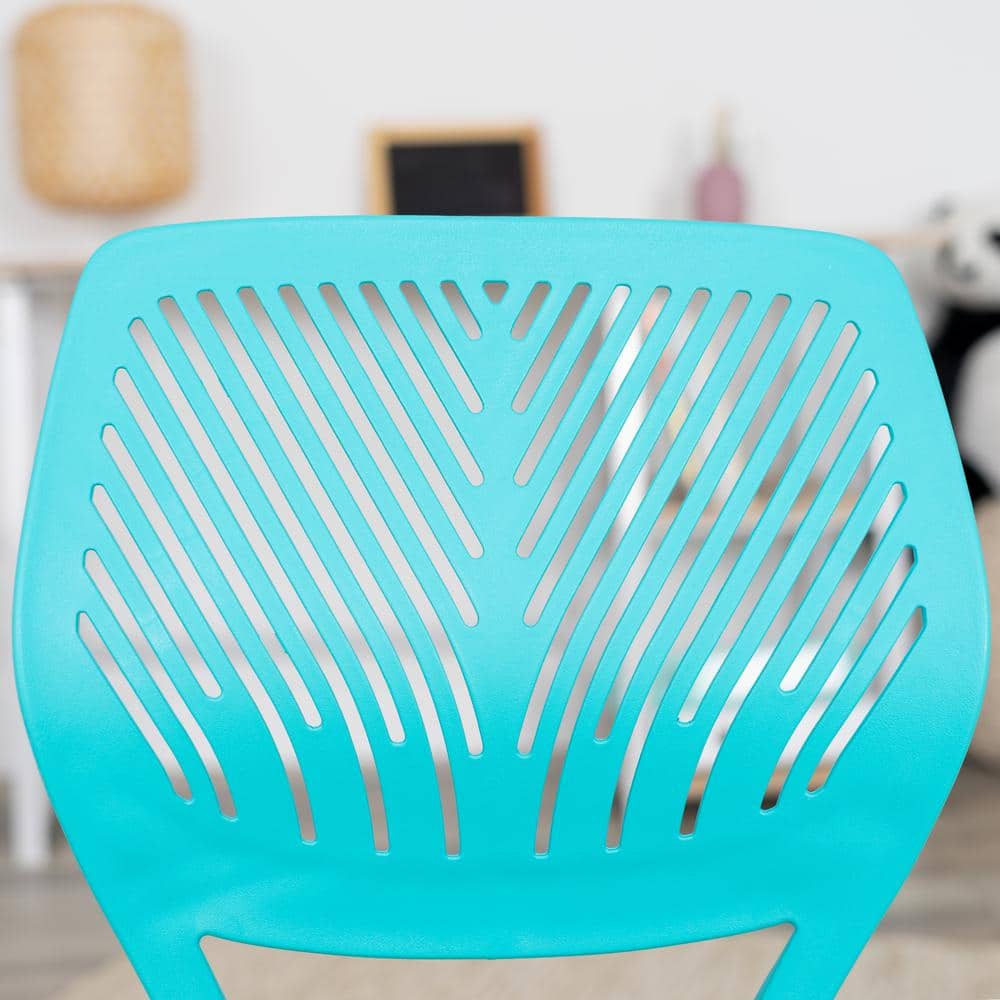 Set of 37, Carnation Turquoise Middle Back Mesh Seat Swivel Task Chair with Adjustable Height