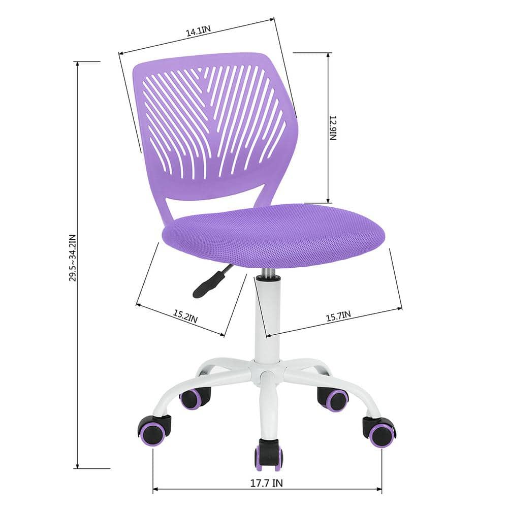 Set of 37, Carnation Purple Middle Back Mesh Seat Swivel Task Chair with Adjustable Height