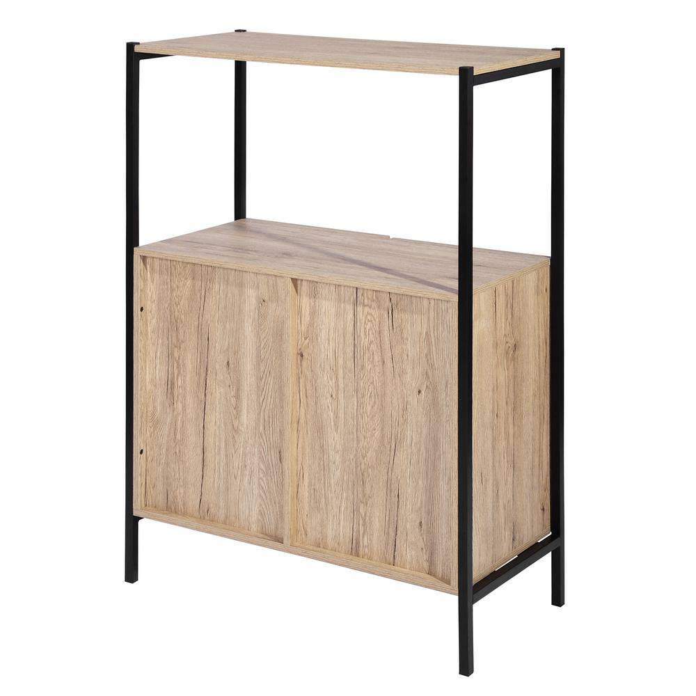 Set of 13, Bebou 47.4 in. Brown Wood 1-Shelf Side Board