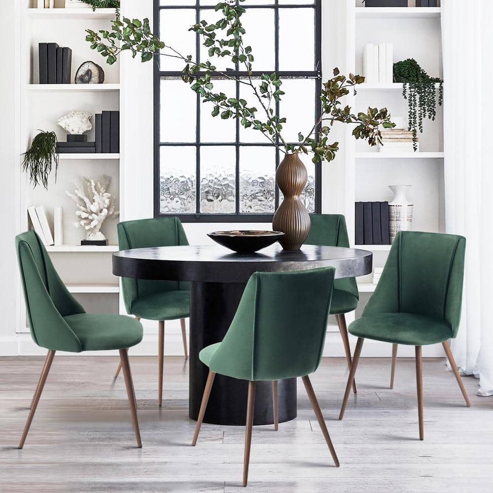 Set of 22, Smeg Dining Chair - Velvet Dark Green