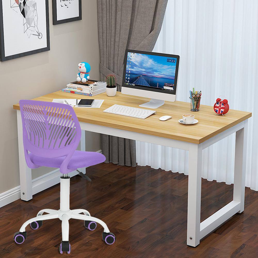 Set of 37, Carnation Purple Middle Back Mesh Seat Swivel Task Chair with Adjustable Height