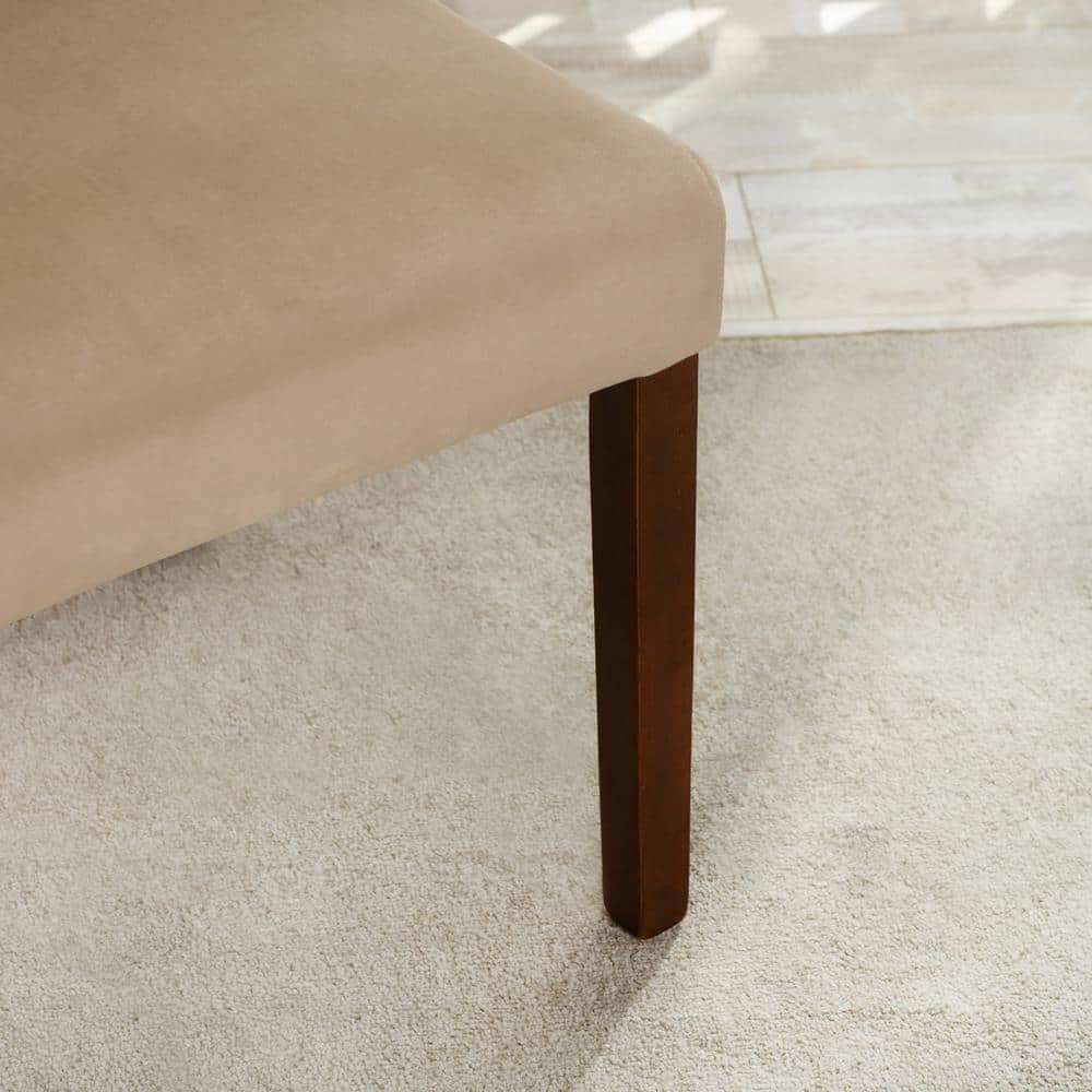 Set of 18, Fawn Taupe Velvet Upholstered Dining Chairs