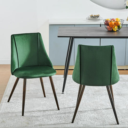 Set of 22, Smeg Dining Chair - Velvet Dark Green