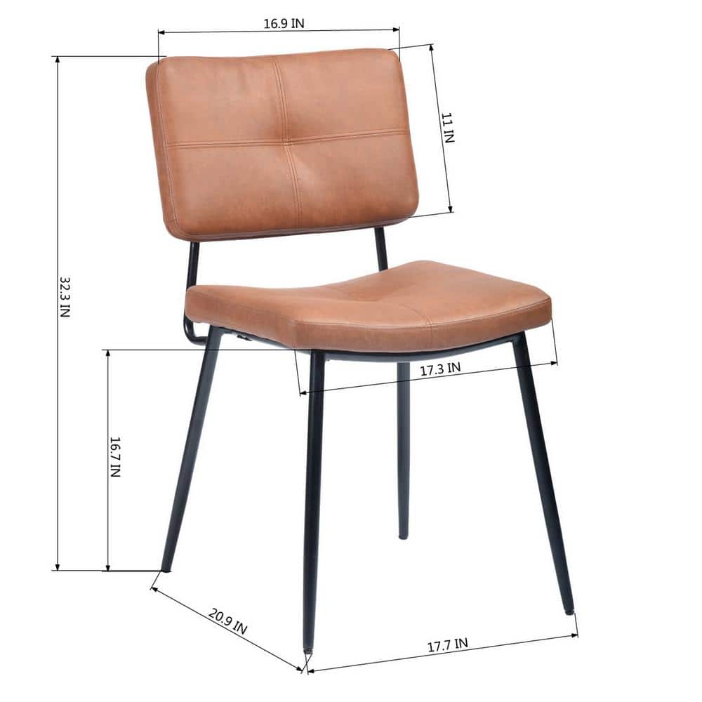 Set of 30, Karomi Brown Faux Leather Upholstered Side Dining Chairs