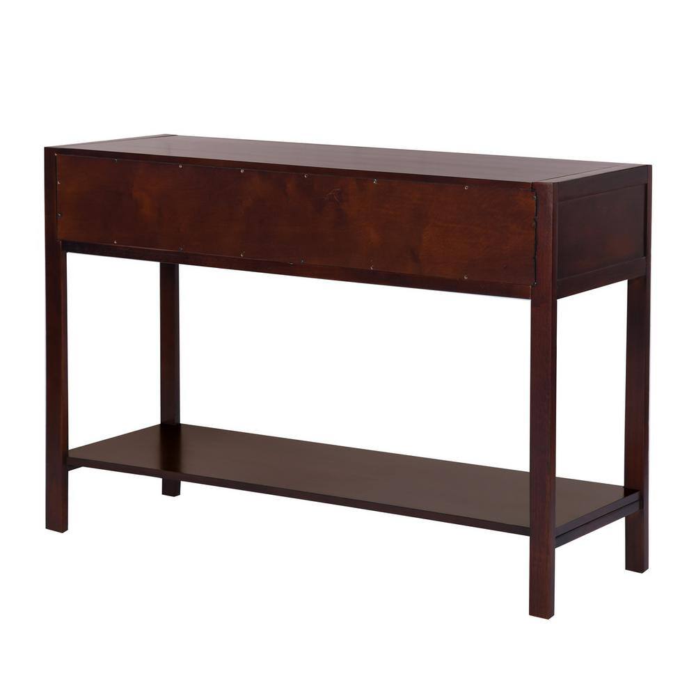 Set of 8, Bianca 44.3 in. Brown Rectangle Manufactured Wood Console Table