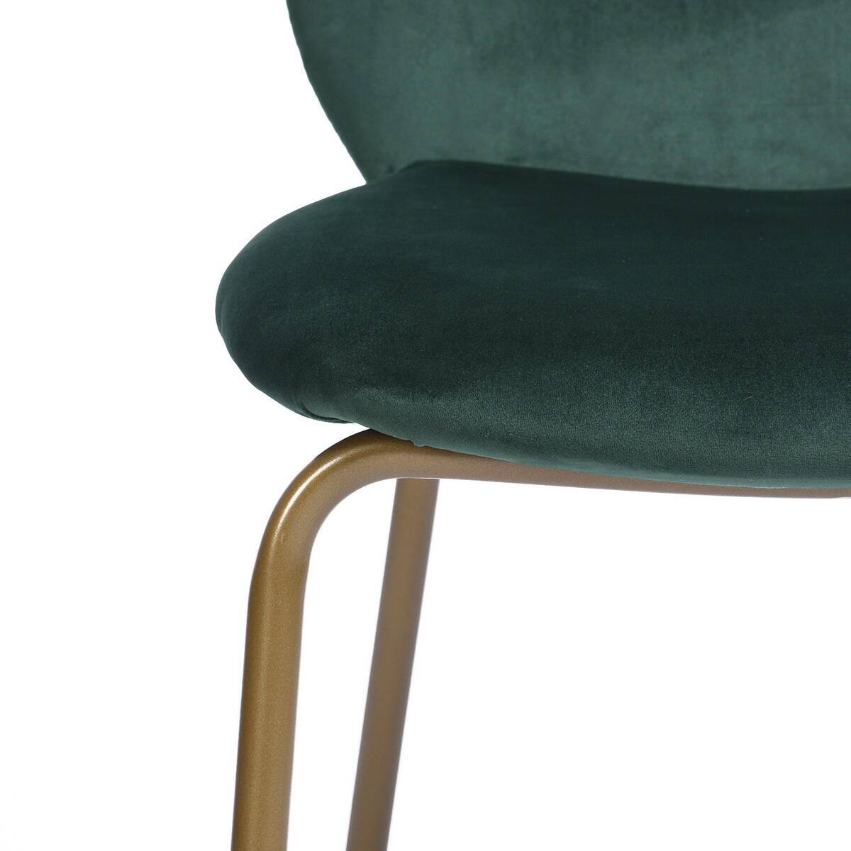 Jule Green Velvet Cover Elegant Dining Chairs - Set of 2