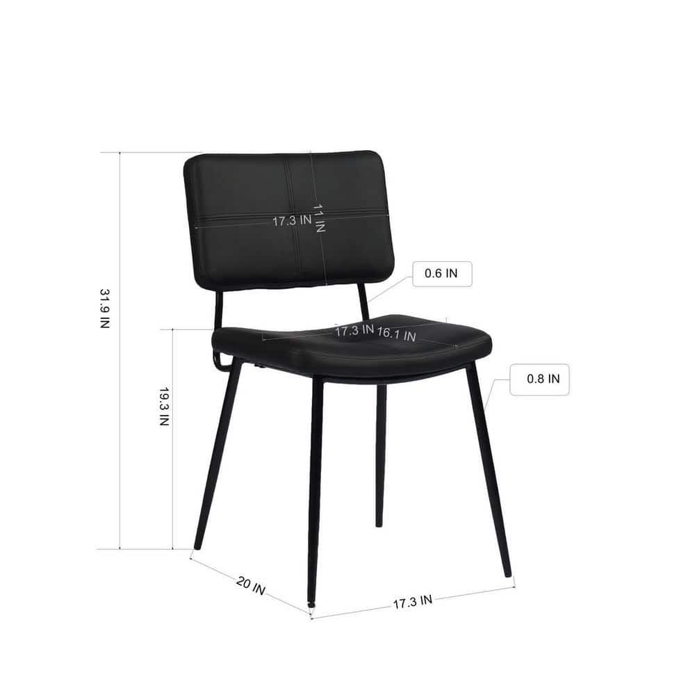 Set of 30, Karomi Black Faux Leather Upholstered Dining Chairs