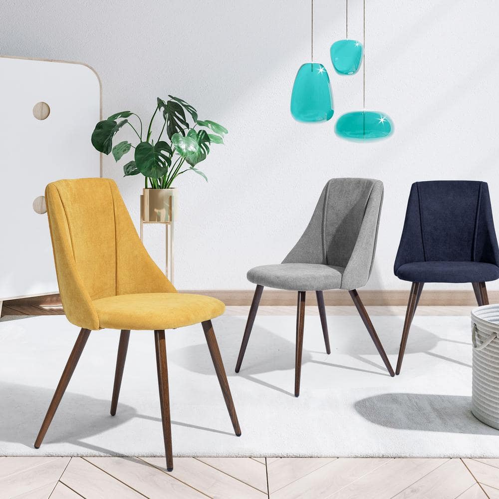 Set of 22, Smeg Dining Chair - Velvet Yellow