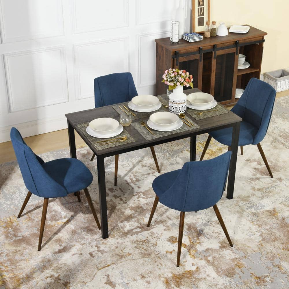 Set of 22, Smeg Dining Chair - Velvet Dark Blue with