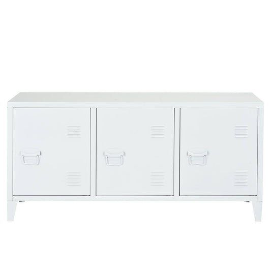 MATAPOURI HD-MATAPOURI White Accent Cabinet with 3-Door Metal File Locker