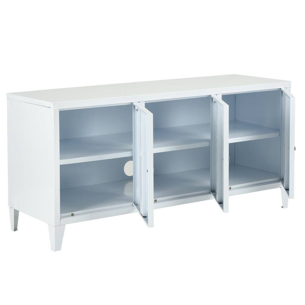 MATAPOURI HD-MATAPOURI White Accent Cabinet with 3-Door Metal File Locker