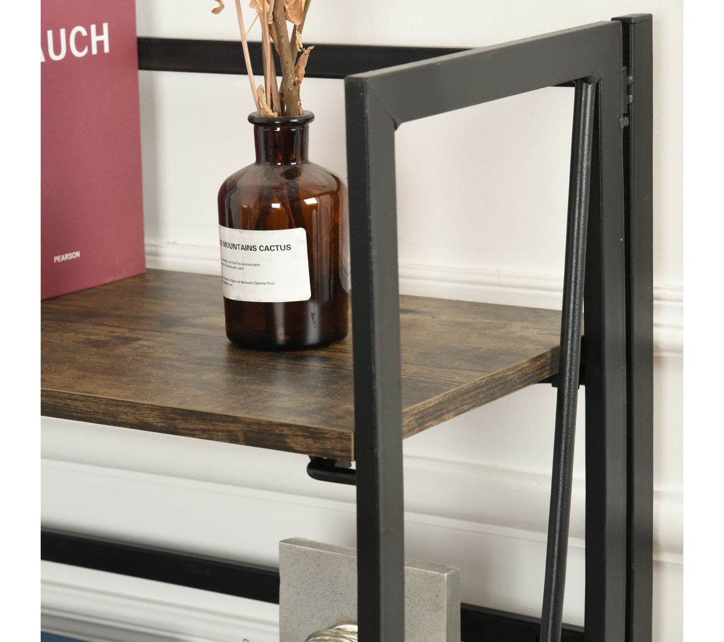 Set of 19, Backer Shelves - Beech Mdf with Black Metal Frame