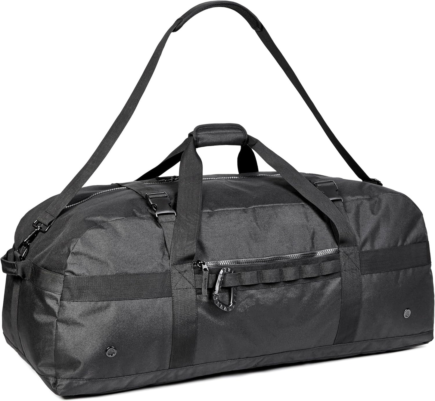FETINES 132L Heavy Duty Oversized Sports Gym Equipment Travel Duffel Bag with Adjustable Shoulder Straps and Compression Straps.