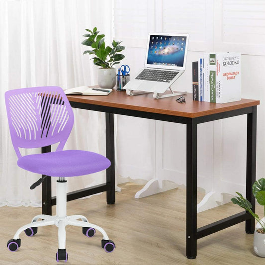 Set of 37, Carnation Purple Middle Back Mesh Seat Swivel Task Chair with Adjustable Height