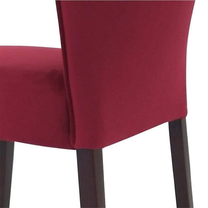 Set of 8, Cambodia Merlot Upholstered Solid Wood Dining Chair
