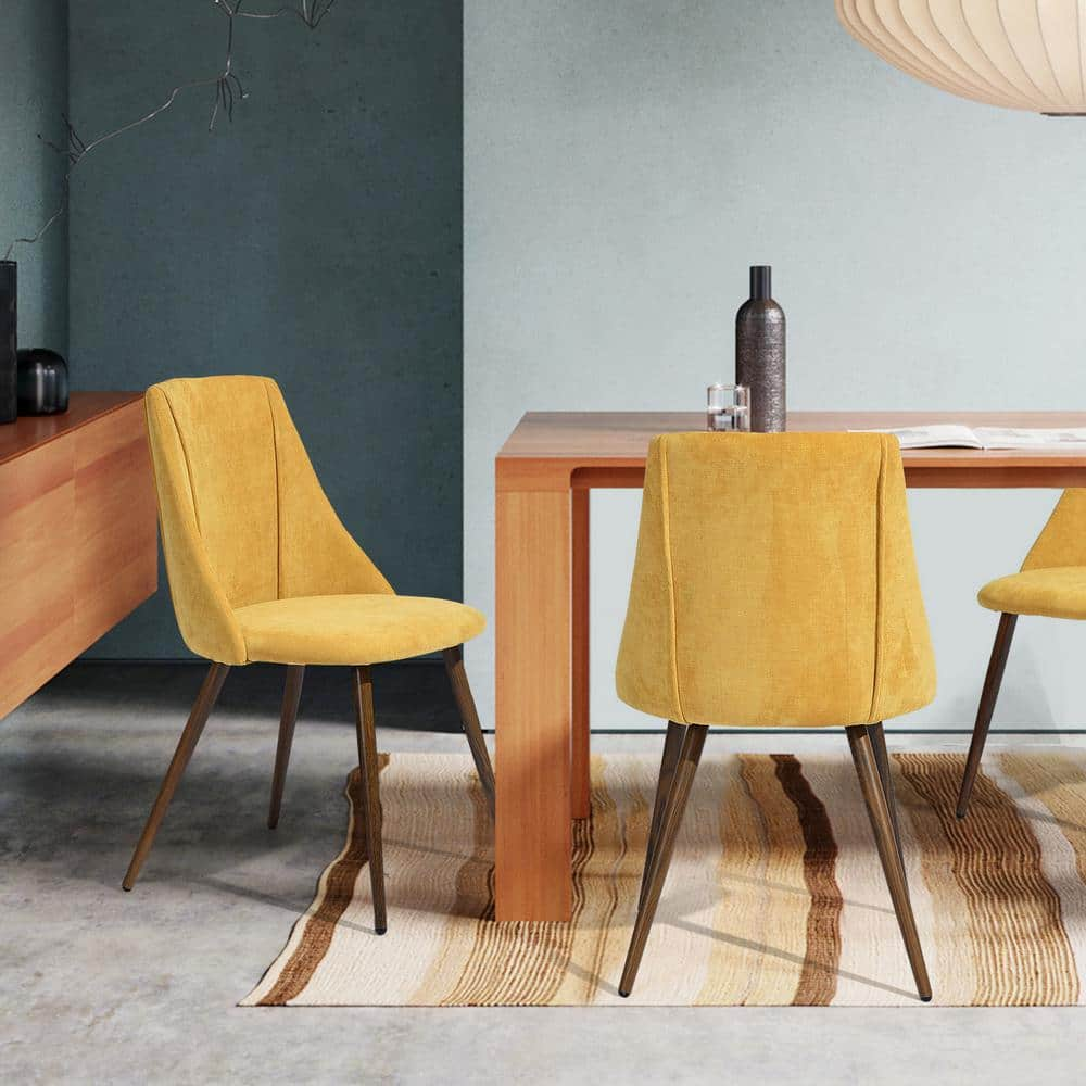 Set of 22, Smeg Dining Chair - Velvet Yellow