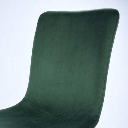 Set of 32, SCARGILL Dining Chair - Velvet Green with Black Metal Leg