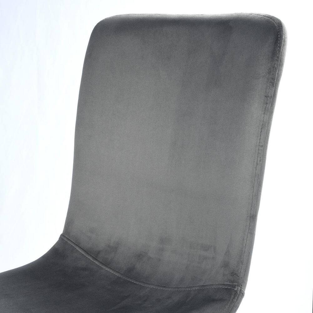 Set of 32, SCARGILL Dining Chair - Velvet Grey with Black Metal Leg