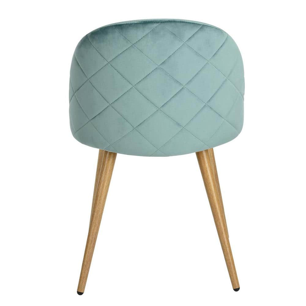 Set of 1, Zomba Dining Chair - Velvet Aqua