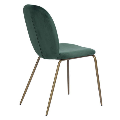 Set of 16, Jule Green Velvet Cover Elegant Dining Chairs