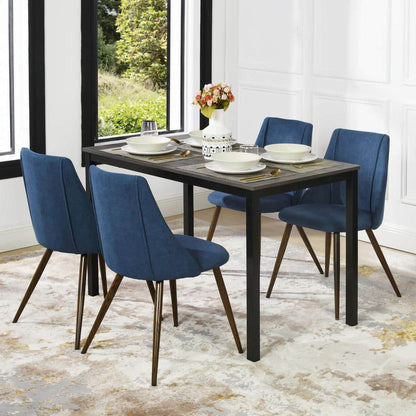 Set of 22, Smeg Dining Chair - Velvet Dark Blue with
