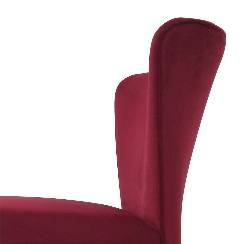Set of 8, Cambodia Merlot Upholstered Solid Wood Dining Chair