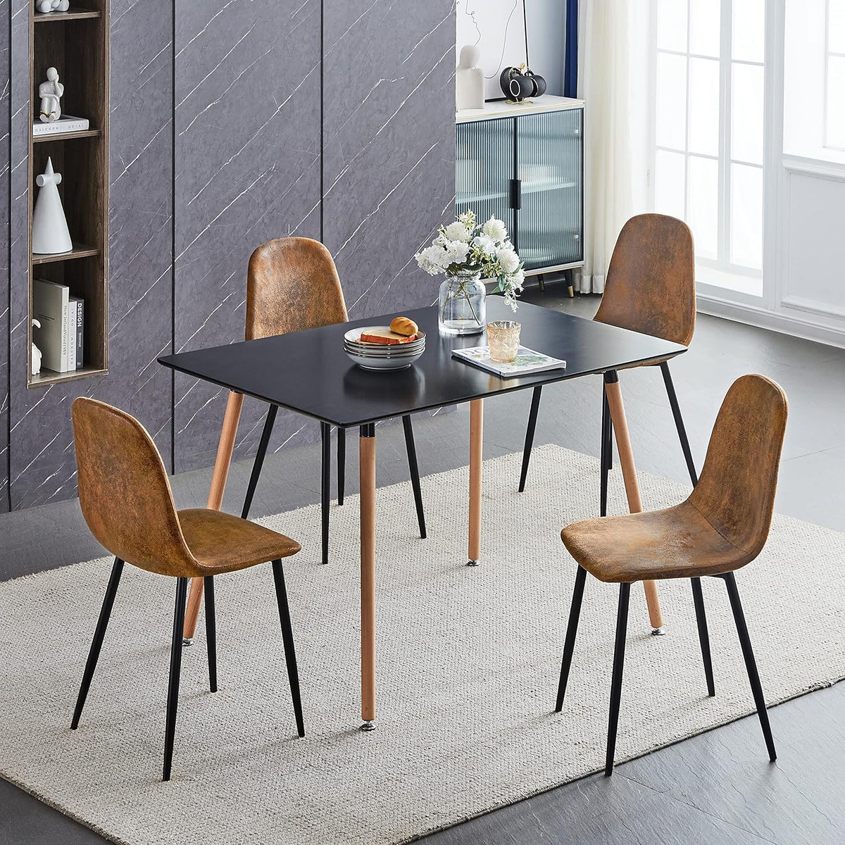 EGGREE 4-Piece Upholstered Dining Chairs Set