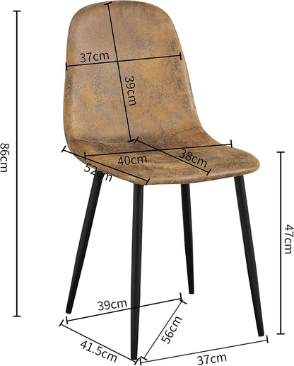 EGGREE 4-Piece Upholstered Dining Chairs Set