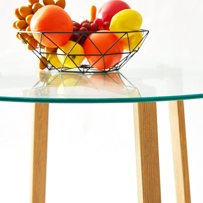 Round Glass Dining Table for 2-4 People