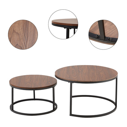 FetiNes Round Coffee Table Set of 2